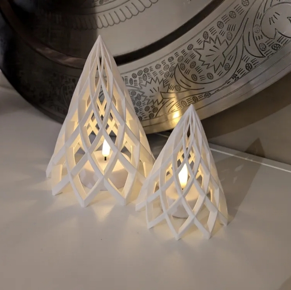 FINAL PRICE! 4 Set Of Tealight Christmas Trees! - Picture 4 of 4